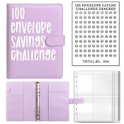 100 Envelope Challenge Binder – Budget Organizer for Cash Saving