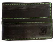 alchemy goods neon green stitched franklin wallet