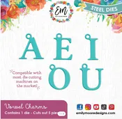 Emily Moore Designs - Vowel Charm dies — paper & i