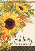 Autumn Sunflower Suede House Flag