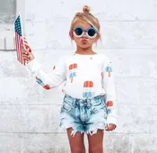 Kids Popsicle Sweatshirt in White