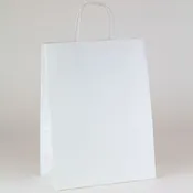10 x 5 x 13.5 Wholesale Paper Bags - White Kraft (250)