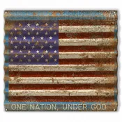 USA Flag - Corrugated Metal Wall Art