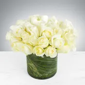 Stunning Two Dozen White Roses
