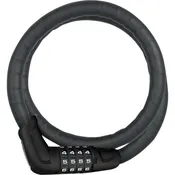 Abus Armored Cable Lock-TRESORFLEX 6615C/120/15 BK SCMU (3.9')
