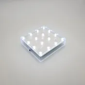 Battery-Operated Cool White LED Base Light - Square