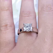 1.25CT CE Princess Cut Diamond Engagement Ring | DR455
