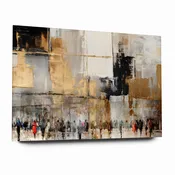 BeTzel Or Zahav - Abstract Western Wall Art by Avigdor Ben Ari