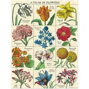 A Year in Flowers Mini Puzzle – Cavallini Puzzles (240  Pieces)
