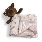 JuJuBe New x Studio Oh! Security Baby Blanket, Plush Stuffed Animal Loveys for Babies, Soft Blanket for Girl or Boy, Stuffed Animals Lovey, Newborn and Infant Toys