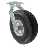 10" x 3-1/2" Flat Free Swivel Pneumatic Caster – 300 lb | CasterHQ