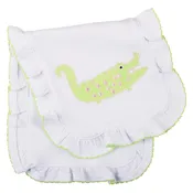 Alligator Ruffle Burp Cloth
