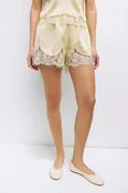 Butter Yellow Satin Sera Shorts