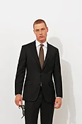 Black Classic Twill Jacket