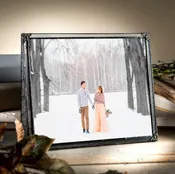 Fluted Vintage Glass Picture Frames