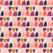 Mountains, Rocks, and Pebbles by Vanessa Binder : Rolling Hills in Dawn Pink : Cotton and Steel