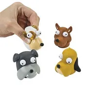 6 Vinyl Dogs With Pop-Out Eyes