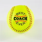 Best Coach Ever, Printed Softball