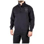 511 Quarter Zip Job Shirt in Navy with Left Chest MF Logo
