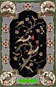 4x6 Rugs, Hand Knotted Rug, Quail Design Persian Qum Rug