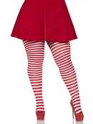 1X/2X QUEEN TIGHTS WHT/RE