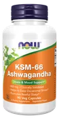 NOW Supplements, KSM-66 Ashwagandha®, Stress and Sleep Support, 90 Veg Capsules