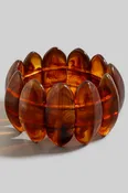 Amber Drift Marble Resin Stretch Bracelet