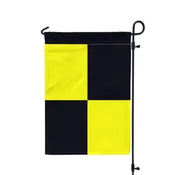 FM Yellow and Black Quarantine Garden Flag (12 in x 18 in)
