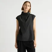 Albury Funnel-Neck Denim Top