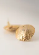 Solar Crest Earrings — Falcon Feather
