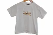 Authentic Burberry British Flag Haymarket Signature White Boy T-Shirt Size 6