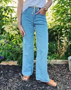 DAZE: MADISON MID RISE WIDE LEG - WHIMSY