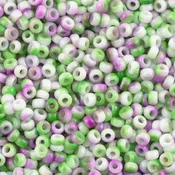 Seed Beads-8/0 Round-402 White Funky Orchid-Miyuki-16 Grams