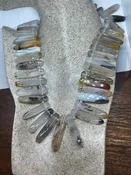 16-19 Inch Hand Knoted Vintage Mixed color White Onyz agate beaded Necklace