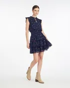 Alana Tiered Dress in Ditsy Autumn Flowers
