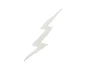 Lightning Bolt Appliqué - Iridescent White Sequins 16” x 3”