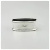 American Sterling Silver Oblong Napkin Ring, Webster Co., North Attleboro, MA, 20th century