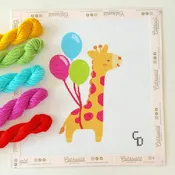 Cotswold Co Designs – Giraffe with Balloons Needlepoint Canvas