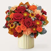 Merlot Bouquet with Ivory Vase
