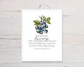 Blueberries Scripture Card