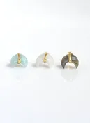 Crescent Shaped Stone Studs