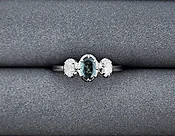 0.60 ct Natural Alexandrite & Diamond Ring - Platinum — Hakimi Gem