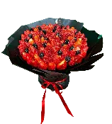 “Strawberry Black” – Fruit Arrangement with Strawberries & Blackberries