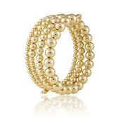 Allison wrap bracelet (4 rows) - gold