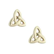 14k Yellow Gold Trinity Knot Earrings - Small