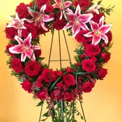 Crimson Standing Wreath