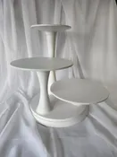 3Tier White Acrylic Cake Pillar