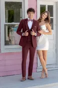 Burgundy Metro Slim Fit Suit