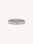 Art Deco .95 Carat Old European Cut Diamond Platinum Vintage Eternity Band – Size 5.5
