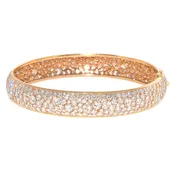 18K Yellow Gold Diamond Pavé Bangle by Van Cleef & Arpels, Serial FL39063